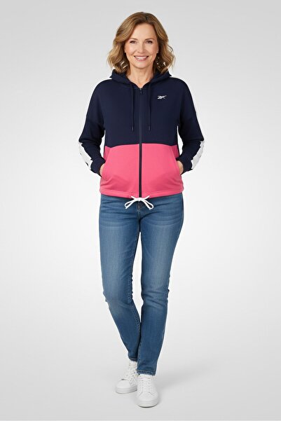 Reebok Women Sportswear Fit Long Sleeve Outdoor Hoodie, Multicolor