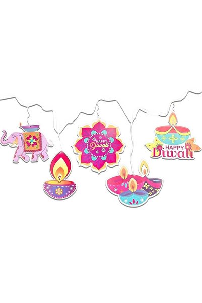 MADHOOR Hanging Paper Decor, 5 pcs, Assorted