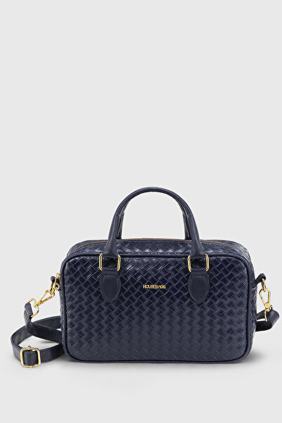 Housebags Mornarsko plava pletena Teksturirano strukturisana Torba za rame sa...