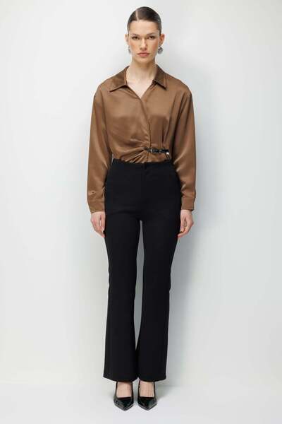 Ekol Spanish Leg Elastic Waist Trousers