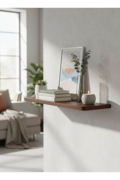 Living Simple Modern Wooden Wall Shelf Design 40 cm