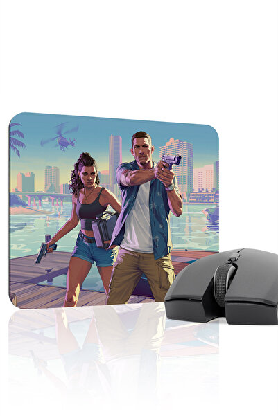 mousepad bastir لوحة ماوس الألعاب المطاطية المخيطة GTA 6 مانع للانزلاق V3 - 2...