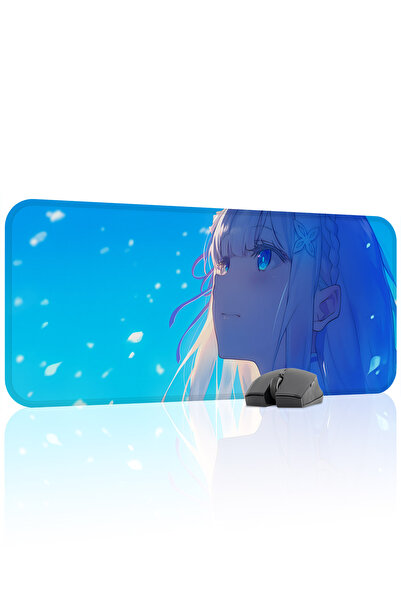 mousepad bastir لوحة ماوس الألعاب المطاطية المخيطة من Re Zero مانع للانزلاق V...