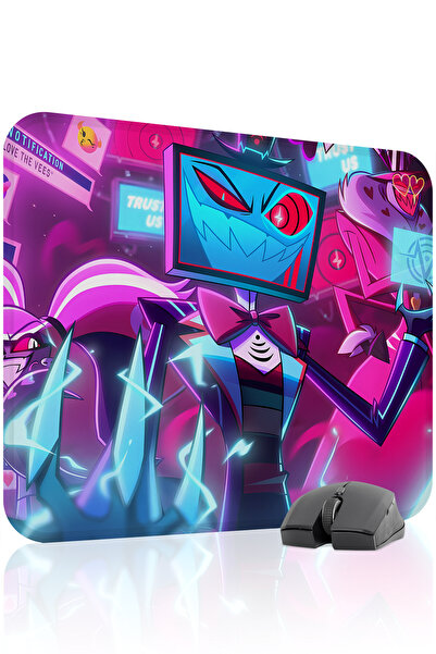 mousepad bastir لوحة ماوس الألعاب Hazbin Hotel مانع للانزلاق Dikişli Rubber G...