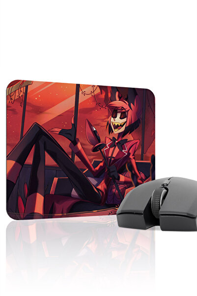 mousepad bastir Hazbin Hotel Kaymaz Dikişli Kauçuk Oyuncu Mousepad V4 - 22X18...