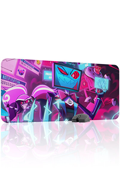 mousepad bastir لوحة ماوس الألعاب Hazbin Hotel مانع للانزلاق Dikişli Rubber G...