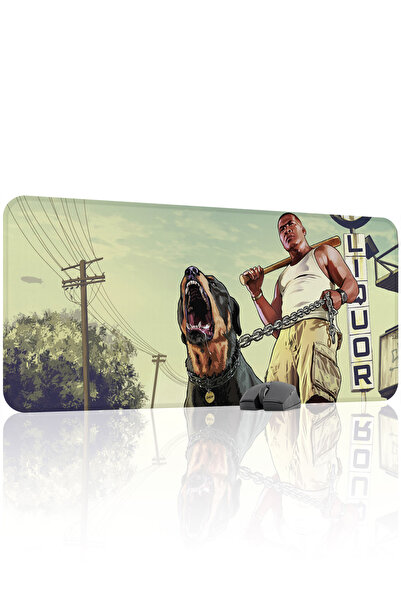 mousepad bastir لوحة ماوس للألعاب من المطاط المخيط GTA 5 مانع للانزلاق V5 - 9...