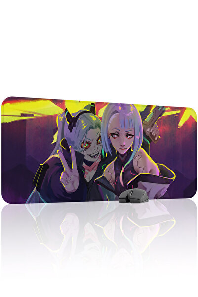 mousepad bastir Cyberpunk Edge Table Runner S Stitched Rubber Gaming Mousepad...