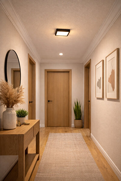 Pa Petra Aydınlatma 24W LED Sıva Üstü Panel 3000K Gün Işığı | CRI90 Siyah Çer...