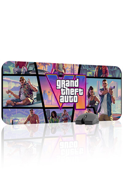 mousepad bastir لوحة ماوس الألعاب المطاطية المخيطة GTA 6 مانع للانزلاق V4 - 7...