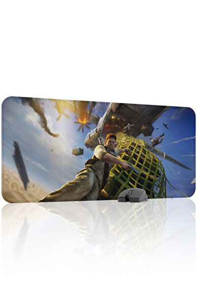 mousepad bastir لوحة ماوس الألعاب المطاطية المخيطة Uncharted مانع للانزلاق V4...