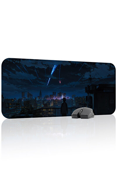 mousepad bastir Kimi no Na wa مانع للانزلاق لوحة ماوس مطاطية مخيطة V1 - 70x30...