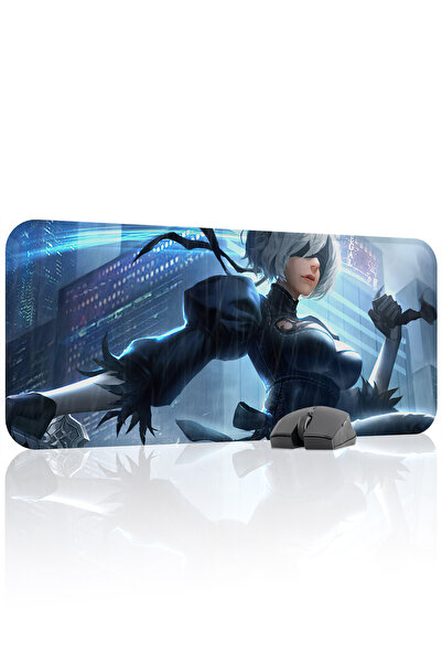 mousepad bastir لوحة ماوس للألعاب NieR: Automata مانع للانزلاق Dikişli Rubber...