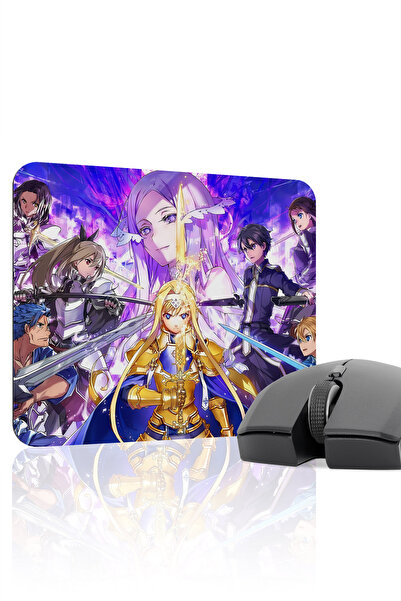 mousepad bastir لوحة ماوس مطاطية مخيطة من Sword Art Online مانع للانزلاق V5 -...