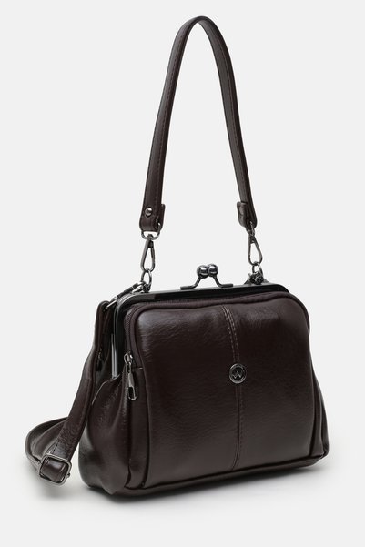 Morlex Women's Bitter Brown 4-Compartment Bag with Lined Scholarships and Zipper Closure, Handbag and Shoulder Bag