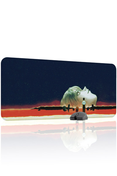 mousepad bastir لوحة ماوس الألعاب المطاطية المخيطة من نيون جينيسيس إيفانجيليو...