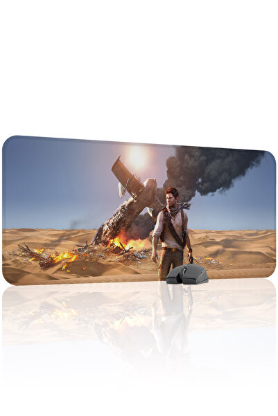 mousepad bastir لوحة ماوس الألعاب المطاطية المخيطة Uncharted مانع للانزلاق V1...