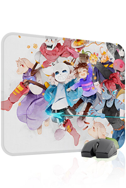 mousepad bastir Undertale مانع للانزلاق Dikişli Rubber Gaming Mousepad V3 - 4...