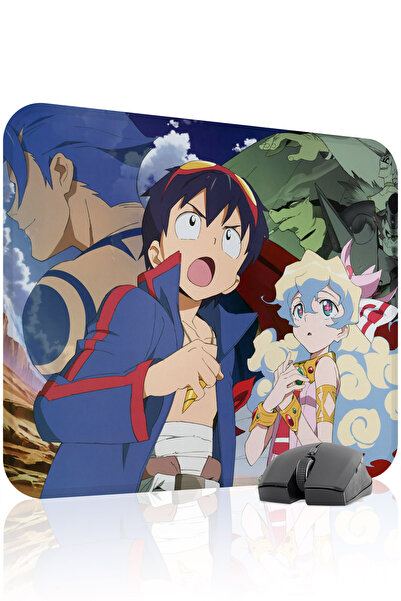 mousepad bastir لوحة ماوس الألعاب المطاطية المخيطة Gurren Lagann مانع للانزلا...