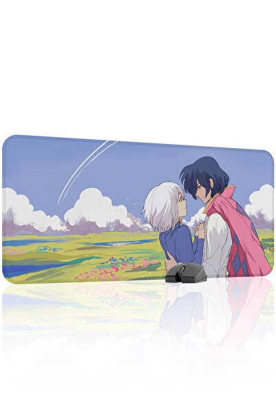 mousepad bastir Howl's Moving Castle Stitched Rubber Gaming Mousepad V1 - 90X...