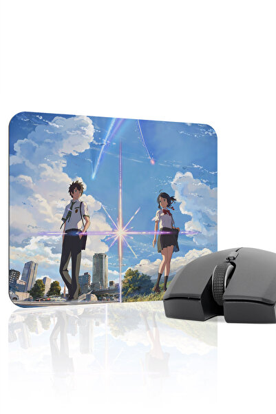 mousepad bastir Kimi no Na wa مانع للانزلاق لوحة ماوس مطاطية مخيطة V5 - 22X18...