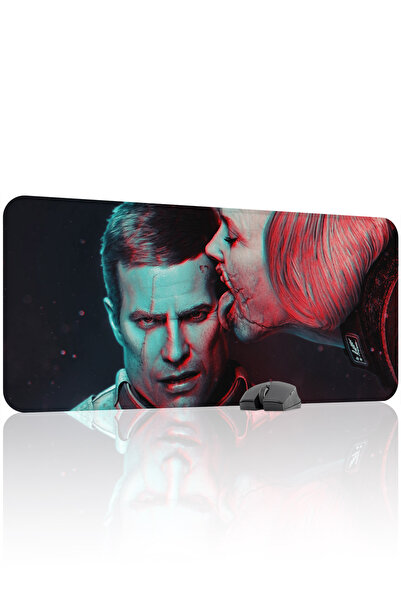 mousepad bastir لوحة ماوس الألعاب المطاطية المخيطة من وولفنشتاين مانع للانزلا...