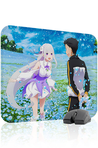 mousepad bastir لوحة ماوس الألعاب المطاطية المخيطة من Re Zero مانع للانزلاق V...