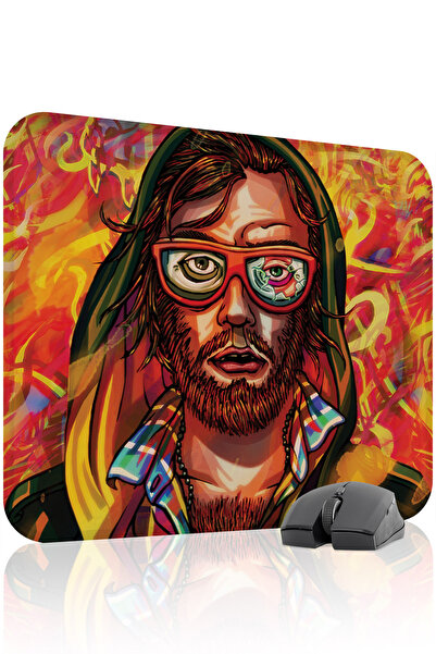 mousepad bastir لوحة ماوس الألعاب المطاطية المخيطة Hotline Miami مانع للانزلا...