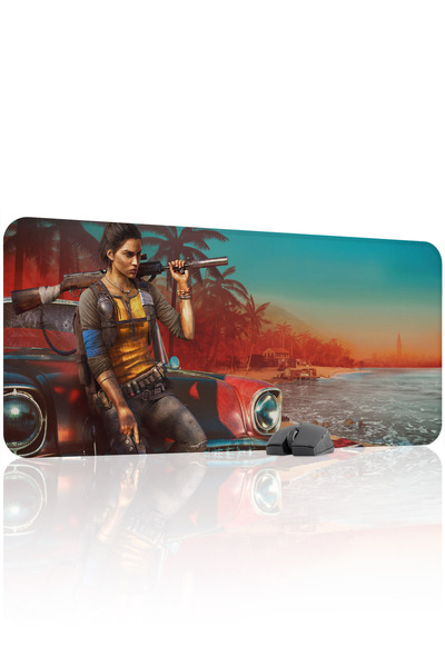 mousepad bastir Far Cry antialunecare Mousepad de gaming din cauciuc cusut V2...
