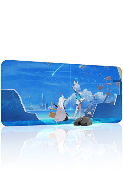 mousepad bastir لوحة ماوس الألعاب المطاطية ذات مانع للانزلاق خياطة من Blue Ar...