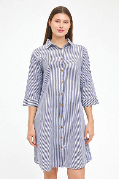 Heaven Ephesus Women's Linen Tunic- Linen Patterned Tunic-1550