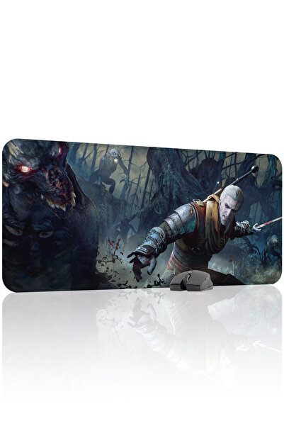 mousepad bastir لوحة ماوس مطاطية للألعاب من Witcher 3 ذات مانع للانزلاق خياطة...