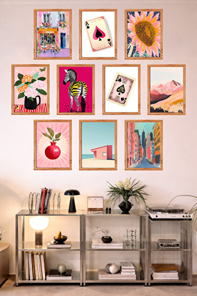 UNT 10-Frame Look Kitchen |   Modern |   Retro Wall Poster Painting Set – 15X...