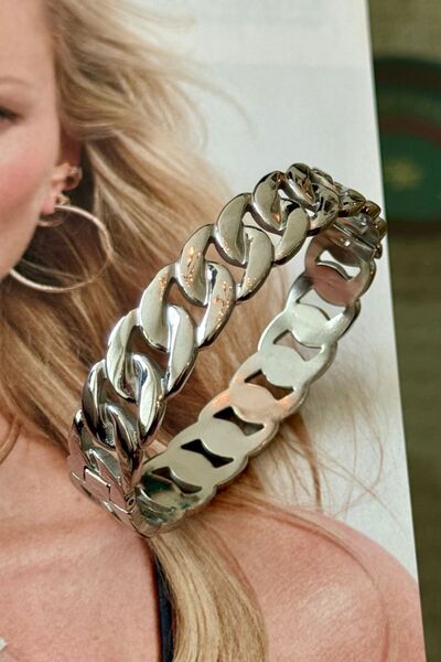 Trendy Butik Steel Silver Color Chain Clamp