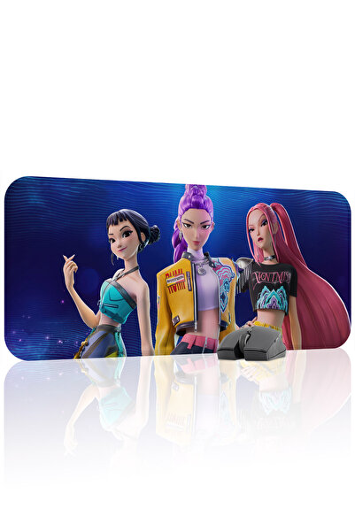 mousepad bastir لوحة ماوس الألعاب المطاطية المخيطة KPop Demon Hunters مانع لل...