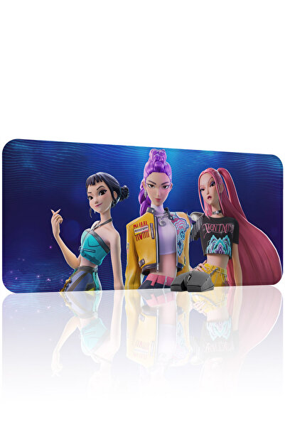 mousepad bastir Kpop Demon Hunters Stitched Rubber Gamer Mousepad V3 - 90X40 ...