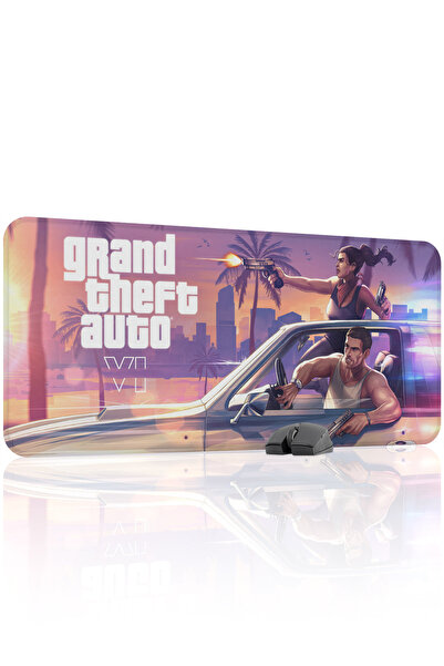 mousepad bastir لوحة ماوس الألعاب المطاطية GTA 6 مانع للانزلاق V2 - 90x40 XXL...