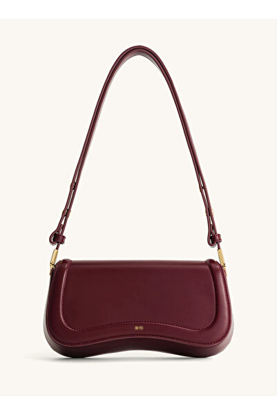 Noorksa حقيبة بودنغ محمولة باليد، حقيبة كتف مفرد - لون عنابي داكن