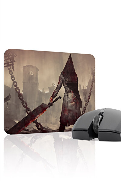 mousepad bastir لوحة ماوس الألعاب المطاطية المخيطة من سايلنت هيل مانع للانزلا...