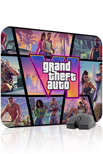 mousepad bastir لوحة ماوس الألعاب المطاطية المخيطة GTA 6 مانع للانزلاق V4 - 4...