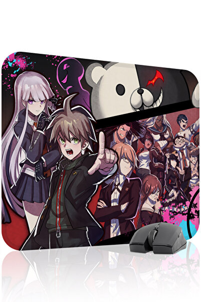mousepad bastir لوحة ماوس الألعاب المطاطية المخيطة Danganronpa مانع للانزلاق ...