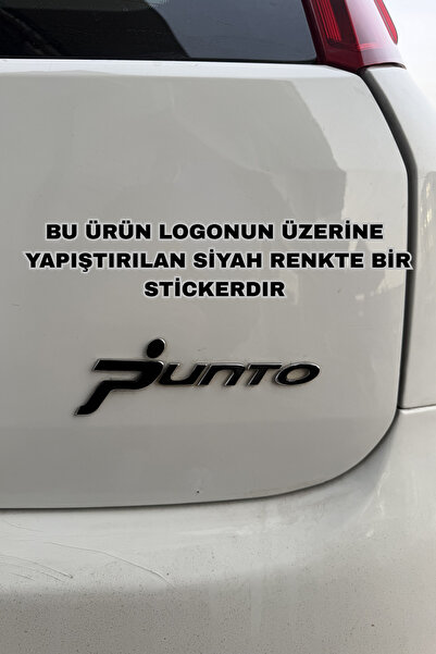 Banxtre Fiat Punto için Siyah Renkli Logonun Üstüne Yapıştırılan Sticker (LOG...
