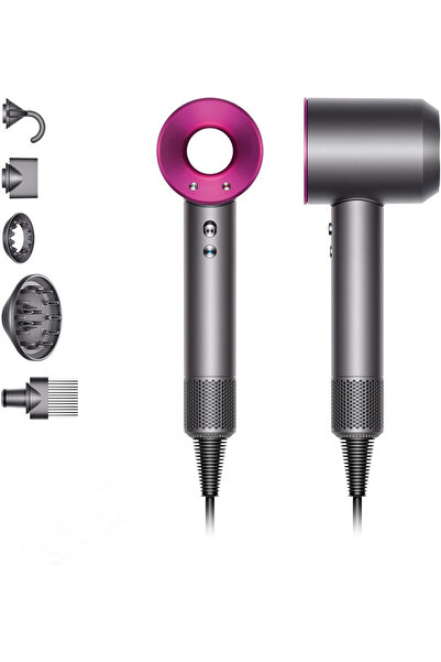OEM Dyson Supersonic HD07 Hair Dryer Iron/Fuchsia 1600W Negative Ions Smooth ...