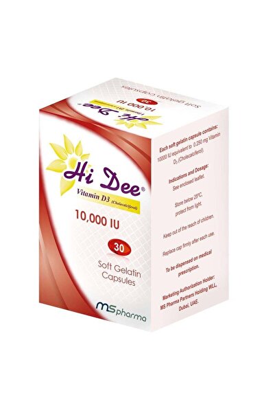 HI DEE Vitamin D3 10000IU Soft Gelatin Capsules, Pack of 30's