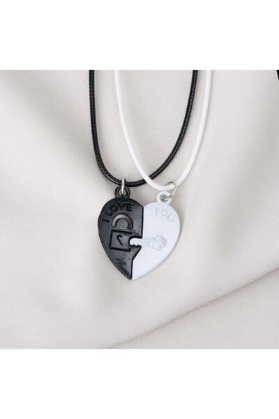 Zuum Accessories 2 li I Love You Yazılı Mıknatıslı Anahtar İp Kolye , Arkadaş...