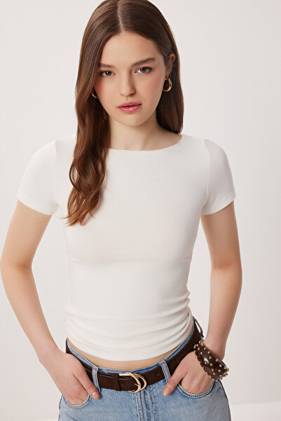 Lovelyİstanbul Kayık Yaka Basic Knitted Blouse Ldz0065 Kemi̇k