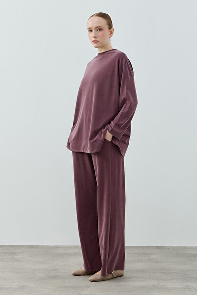 Merwishop Merwish Bamboo Comfi Pant Suit 1805 Claret Red