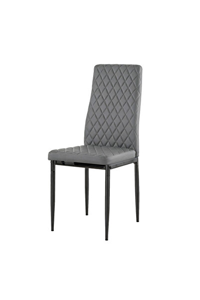Sinyin Modern Dining Chair, Quilted High Back Accent Chair with Sturdy Metal ...