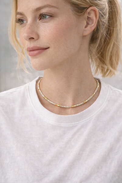 Retrobird Vintage Style Grace Choker Kolye Kadın Altın Renkli