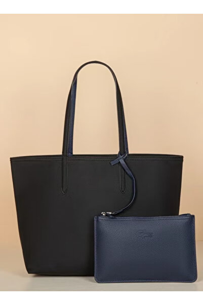 Generic Women's Double sided Two tone Large Capacity Handbag Black and Navy blue